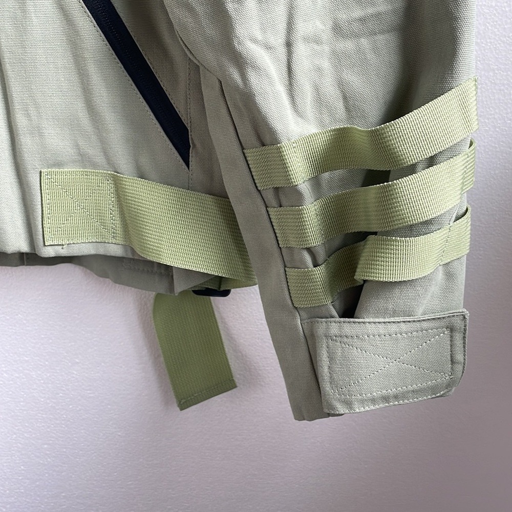 NWOT High School canvas mock neck multi pocket fully lined utility jacket - Picture 5 of 11